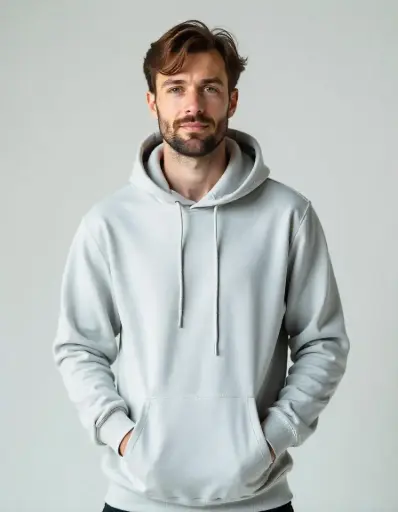 ActWears Men's Solid  Hoodie Sweatshirt - 100% Cotton.